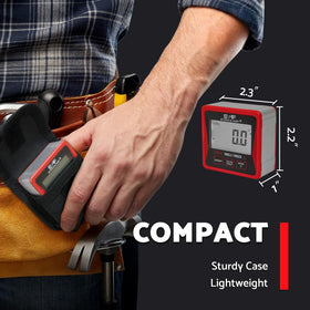 Stead & Fast aluminum frame angle gauge, compact and portable for on-site use.