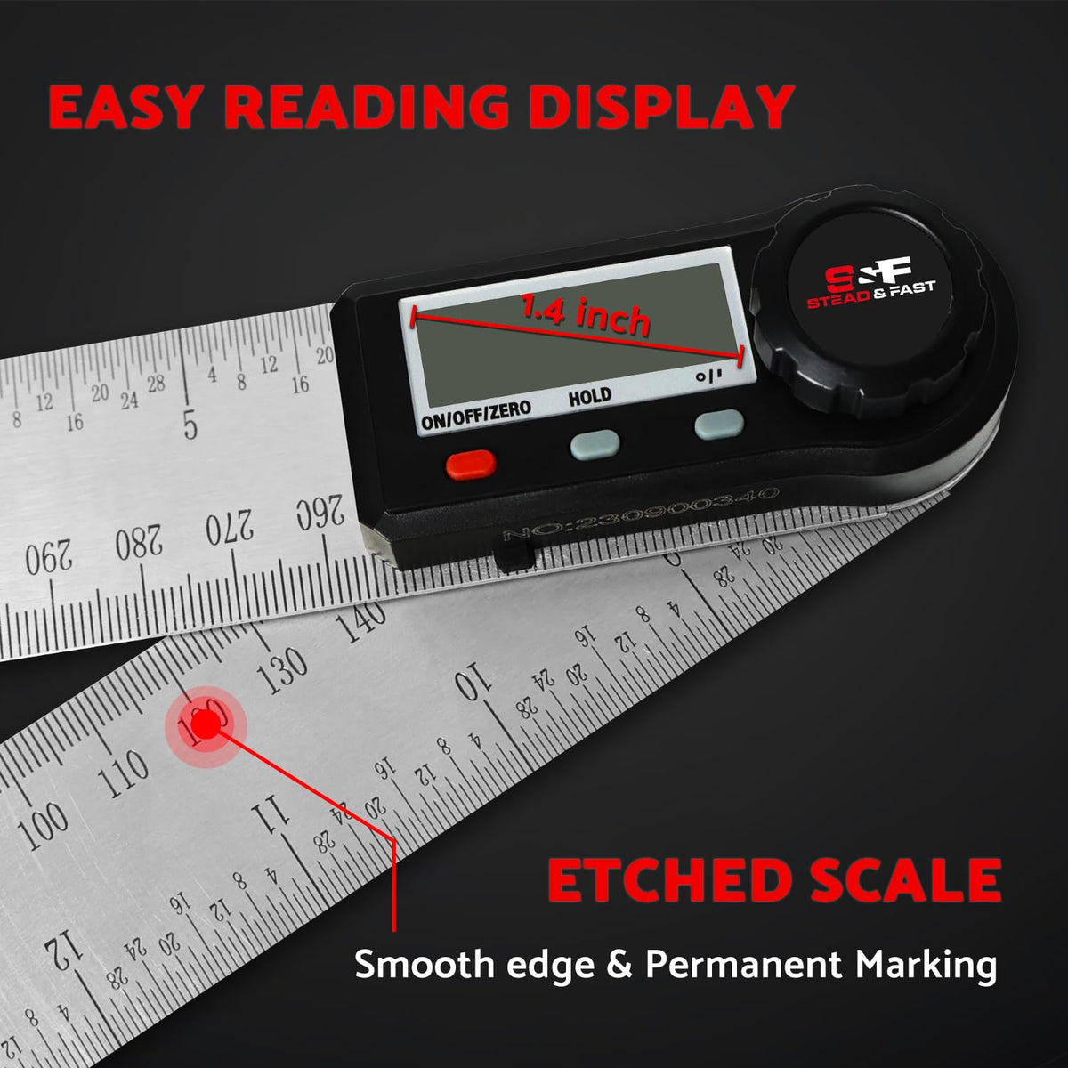 S&F Stead & Fast angle finder measuring inside and outside angles for accurate layouts