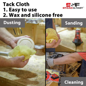 S&F STEAD & FAST discs compatible with popular 5-inch orbital sanders like DeWalt.