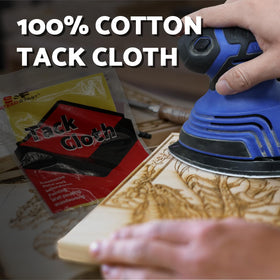 Includes tack cloth to help remove dust before finishing.