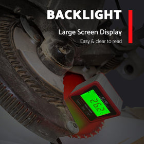 Stead & Fast inclinometer with backlit LCD for easy readings in low light.