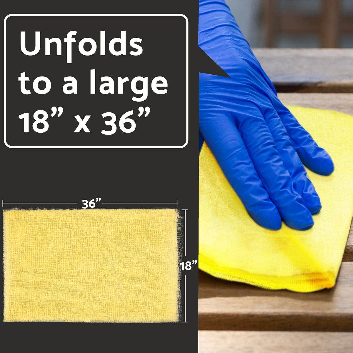 Anti-static Stead & Fast Tack Cloth removes lint and dust