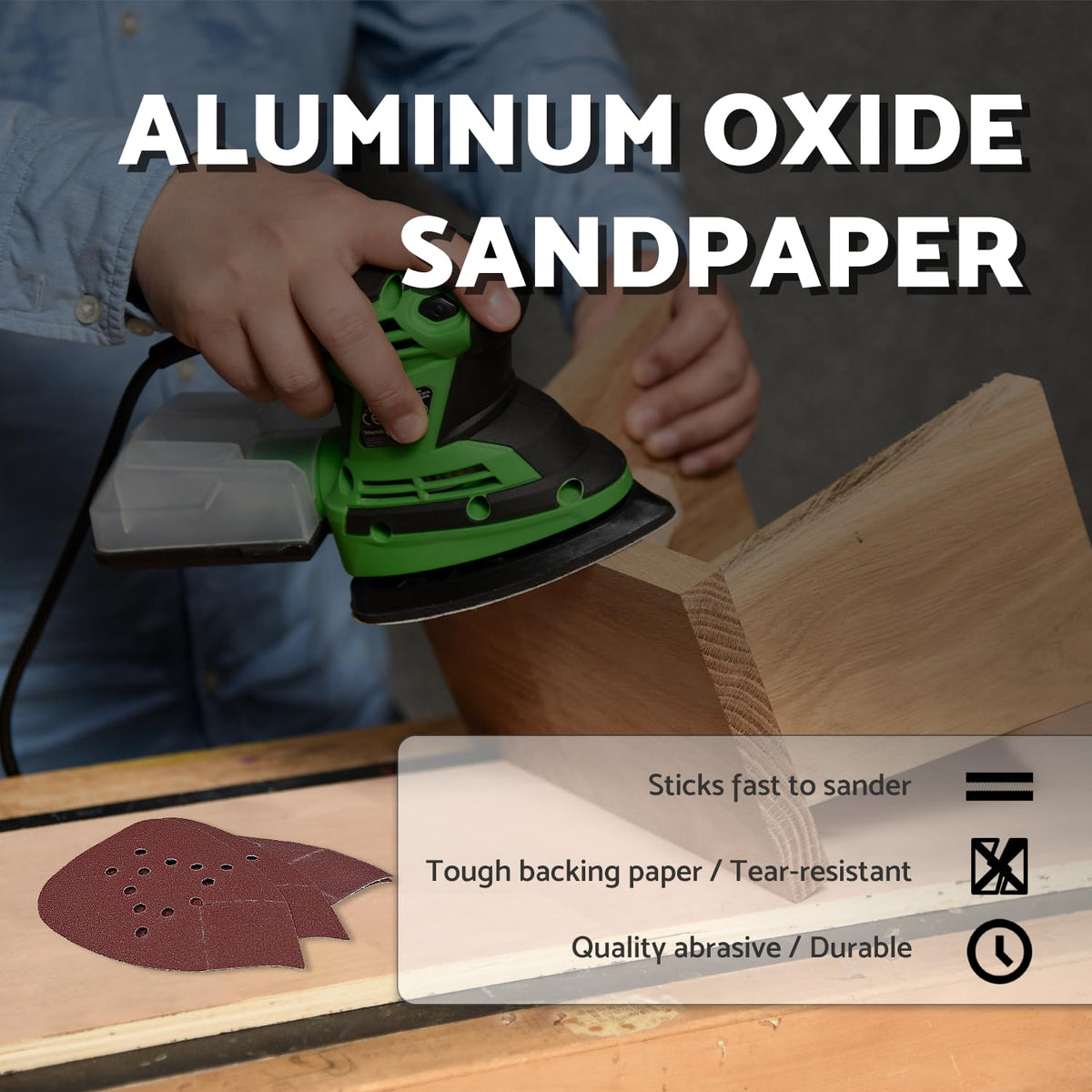 Tack cloth included with S&F sanding pad set for dust removal