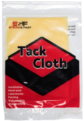 Stead & Fast tack cloth preps surfaces for polishing, staining, or lacquering.
