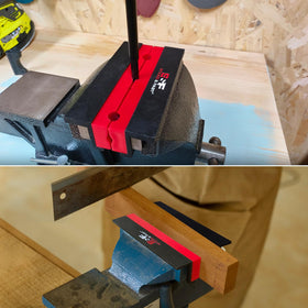 Stead & Fast soft jaws compatible with bench vises and drill presses.