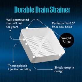STEADYKLEEN thermoplastic injection molded drain cover resists cracking