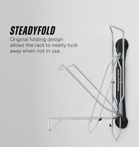 Steadyrack fits tires up to 2.1 inches for road bikes.