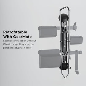 Steadyrack folds flat to free floor space when not in use.