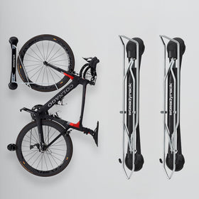 Steadyrack roll-in storage for effortless parking of bikes.