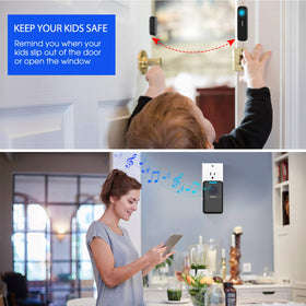 STECHRO door sensor mounted on entry detects door opening