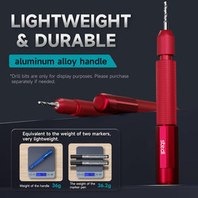 Stedi Manual Pin Vise Drill aluminum alloy body resists wear and corrosion.