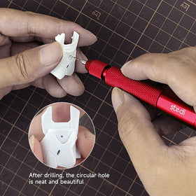 Stedi Manual Pin Vise Drill rust-resistant aluminum body supports durable use.
