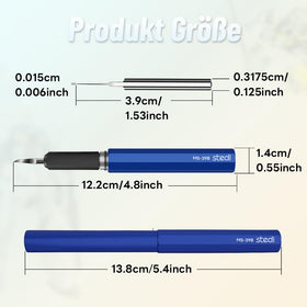 Lightweight aluminum handle enhances control during engraving.