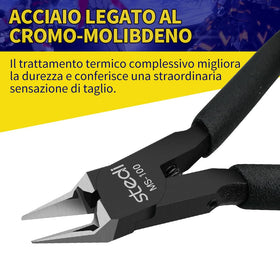 Stedi Nipper sprue cutting action showing clean plastic part separation