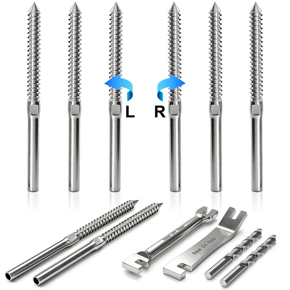 Steel DN Mate 100Pack with DM50 wrench for quick deck railing install