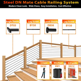 Steel DN Mate marine-grade stainless steel for corrosion resistance.