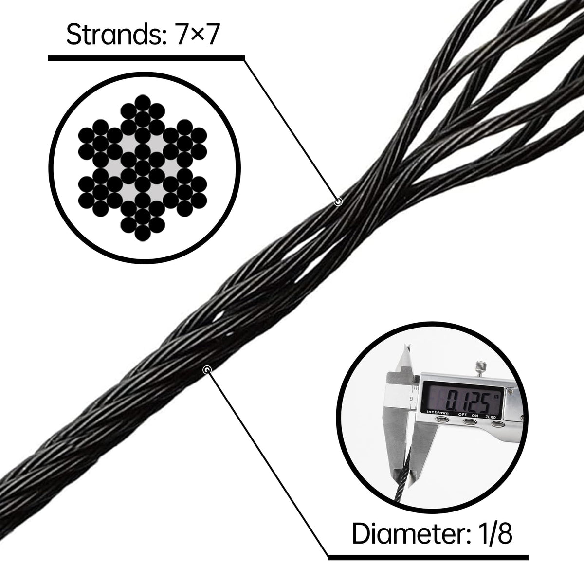 Steel DN Mate compact plastic spool for convenient storage.
