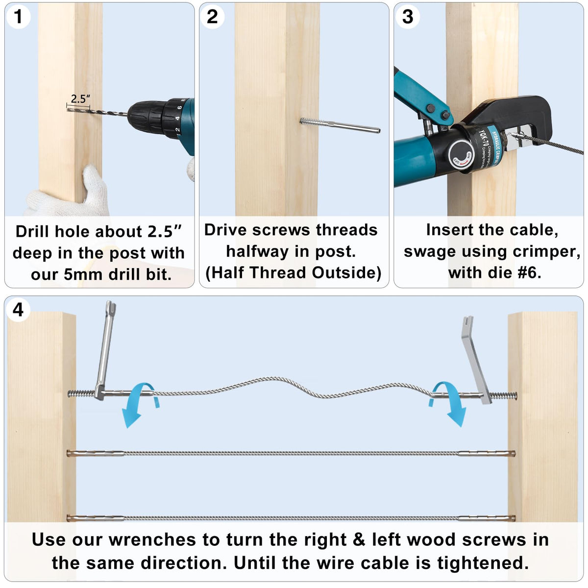 Steel DN Mate deck railing installation guide for easy setup