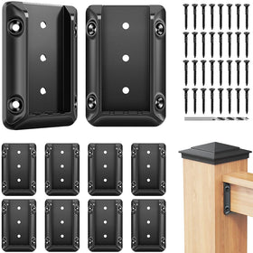 Steel DN Mate deck railing bracket connectors for 2x4 handrails, durable and easy to install.