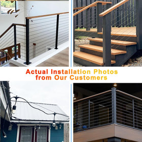 Steel DN Mate deck and stair rail application for elegant coastal rails.
