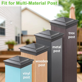 Steel DN Mate durable aluminum post cap withstands weather and corrosion