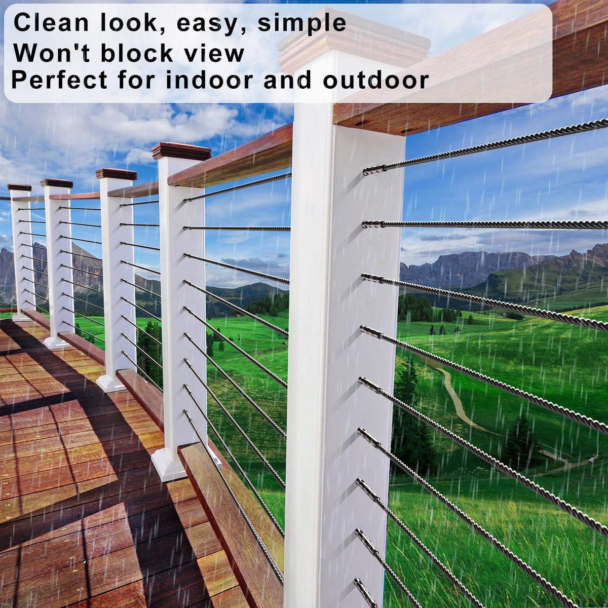 Steel DN Mate polished finish cable preserves aesthetic look.