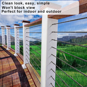 Steel DN Mate polished finish cable preserves aesthetic look.