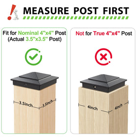 Steel DN Mate post cap with screws included for quick one-step installation