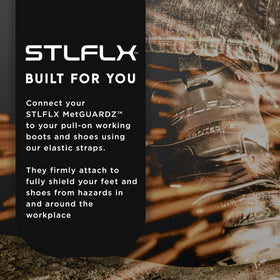Steel-Flex MetGUARDZ nylon-blend construction delivers rugged metatarsal protection.