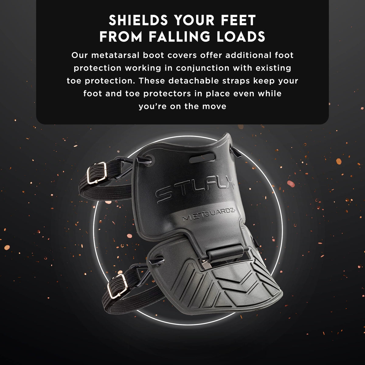 Steel-Flex MetGUARDZ strap-attachment option shields laces and boosts boot durability.