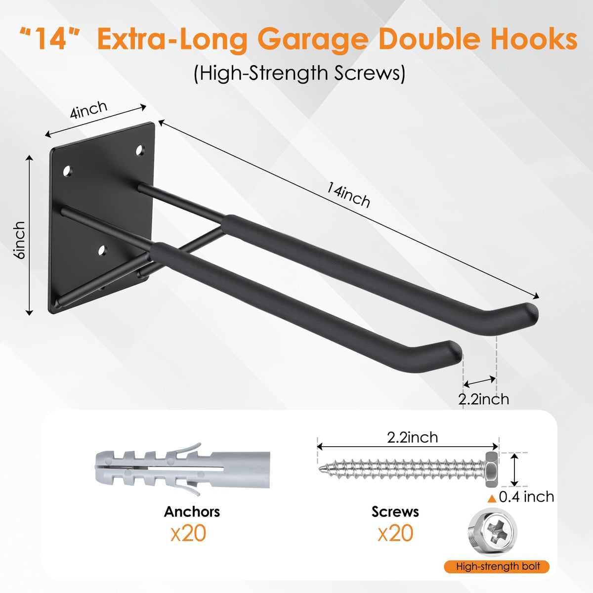 Steelify ladder hook holds ladders securely on the wall
