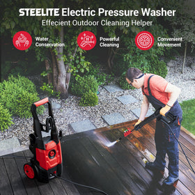 Steelite brass 0-degree nozzle for deep, aggressive cleaning of stubborn grime.