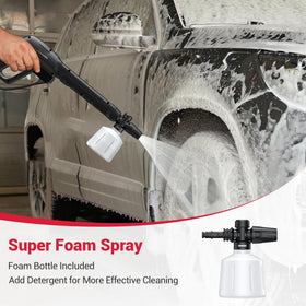 Steelite brass 25-degree nozzle provides broad, safe surface washing.