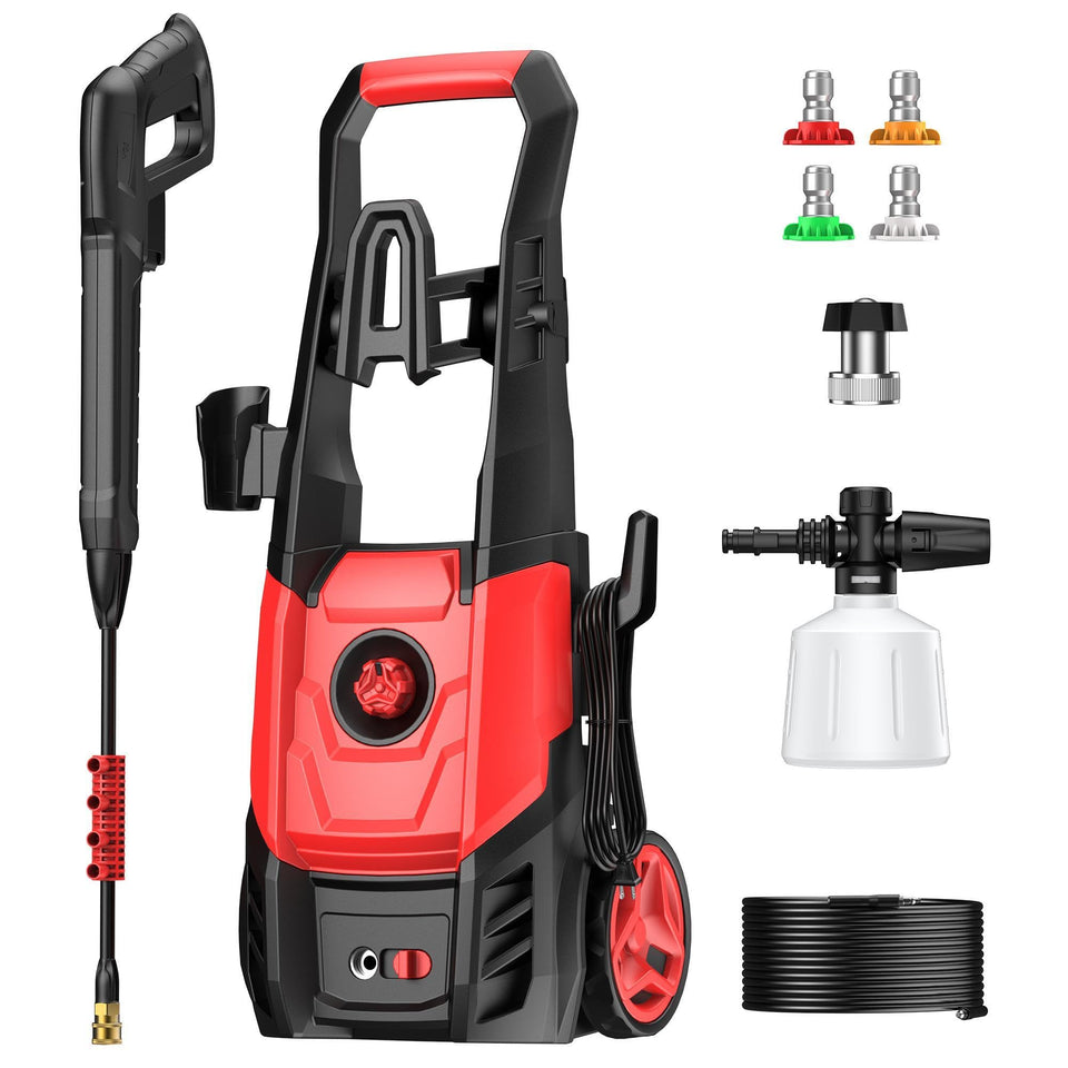 Steelite electric pressure washer 2.5 GPM for fast outdoor cleaning on vehicles.