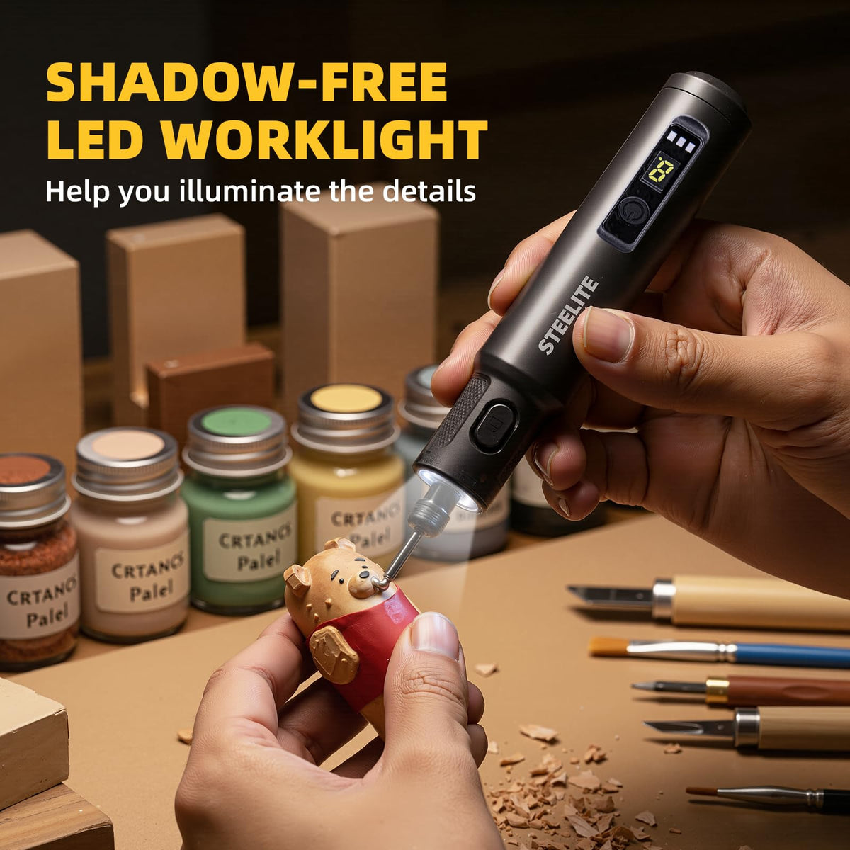 Steelite Mini Rotary Tool accessories collection for engraving, sanding, polishing, drilling