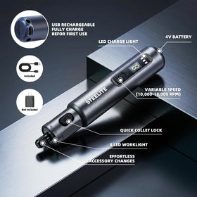Steelite Mini Rotary Tool beginner-use setup with manual and video tutorials