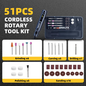 Steelite Mini Rotary Tool charging with USB quick charge for uninterrupted crafting