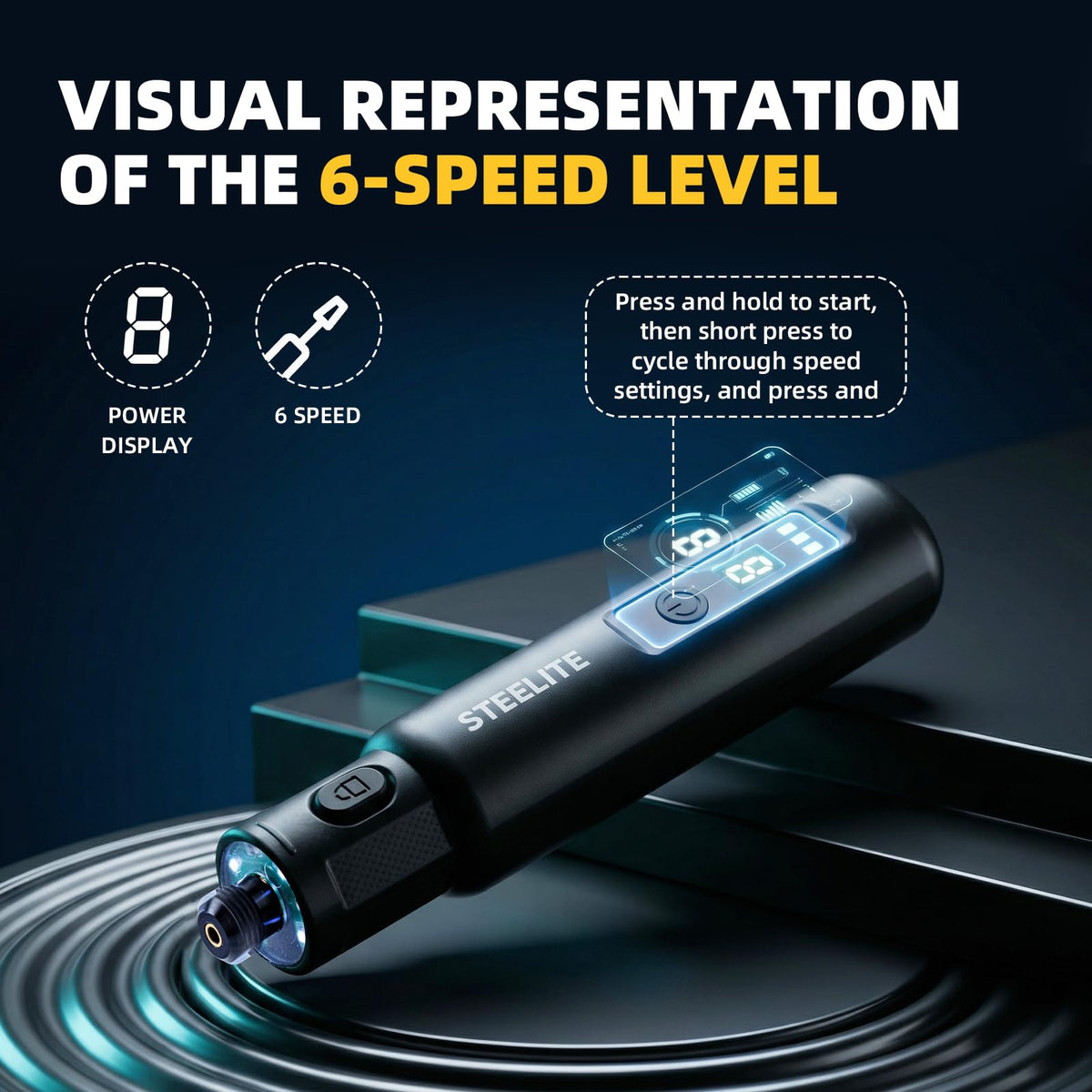 Steelite Mini Rotary Tool ergonomic grip for comfortable control