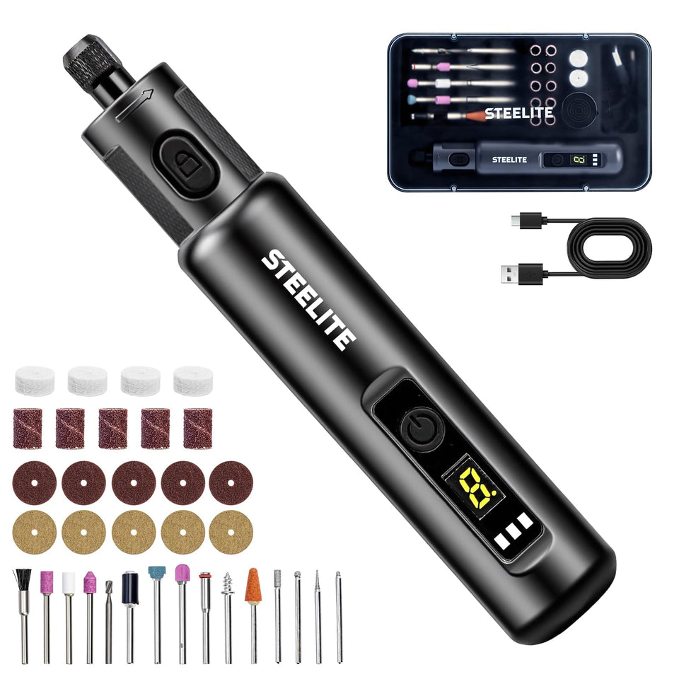 Steelite Mini Rotary Tool setup for precise engraving and carving tasks