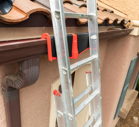 Steelman 61311 gutter guard installed demonstrates rigid frame protecting gutters