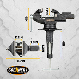 STEINBRUECKE base clamps up to 4 inches for various thicknesses