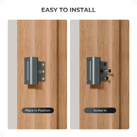 Steinwhale lock installation with drilling and extended screws for permanent mounting.