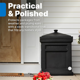 Step2 Express Parcel Box lid open reveals easy drop-offs on busy delivery days.