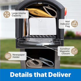 Step2 Lakewood mailbox interior shows large capacity for letters and magazines