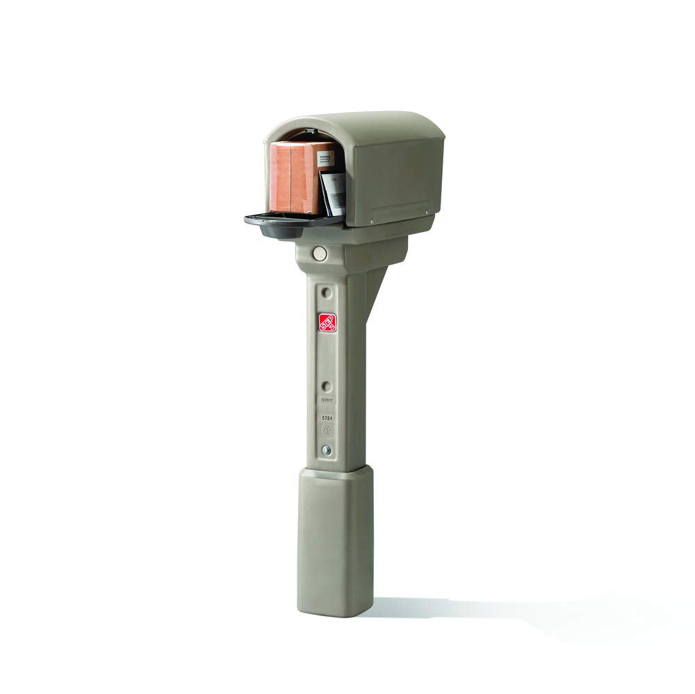 Step2 MailMaster Express mocha finish enhances curb appeal and resilience