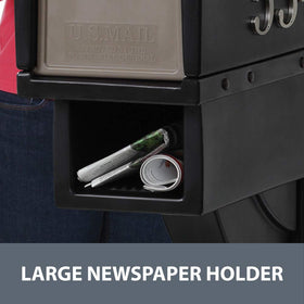 Step2 MailMaster Hudson post cover installation illustrates simple mounting over a 4x4 post.