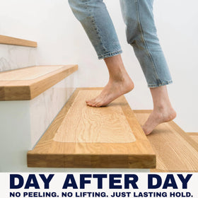 STEPCORE peel-stick installation with roller for quick stair safety
