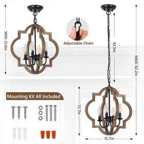 Stepeak adjustable chain enables flexible hanging height for any ceiling.