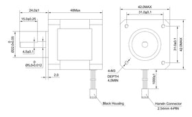 STEPPERONLINE Nema 17 bipolar 4-lead connector enables efficient, bidirectional drive