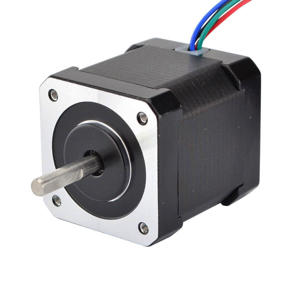 STEPPERONLINE Nema 17 motor body close-up highlights compact design for tight printer mounts